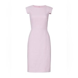 J Crew Pale Orchid Resume Linen Blend Pink Work Sheath Dress- Size 4